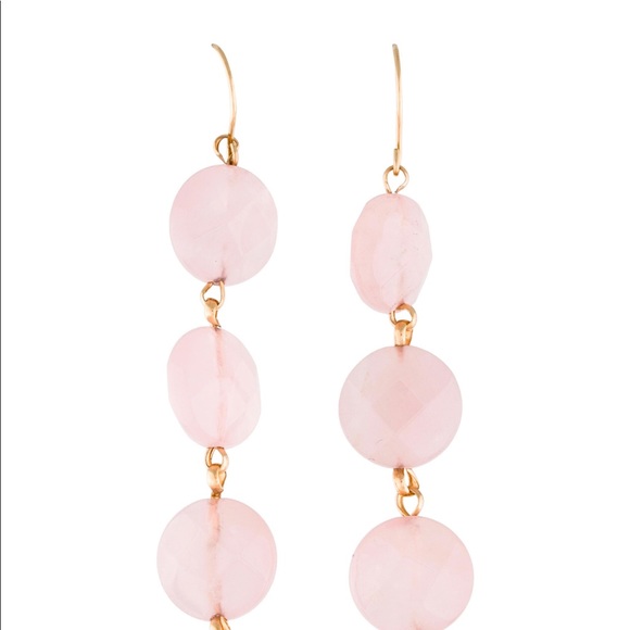 18k Gold Gorgeous Quartz and Opal Drop Earrings - Picture 5 of 6